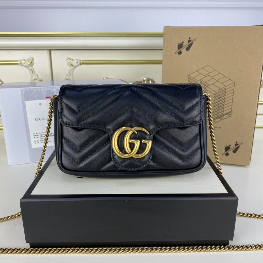 GUCCI MARMONT Black Super Mini