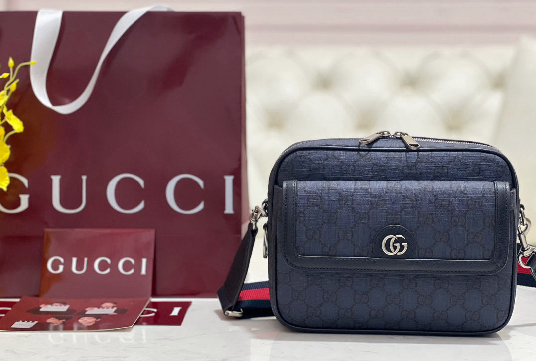 GUCCI Men's Double G Crossbody Bag
