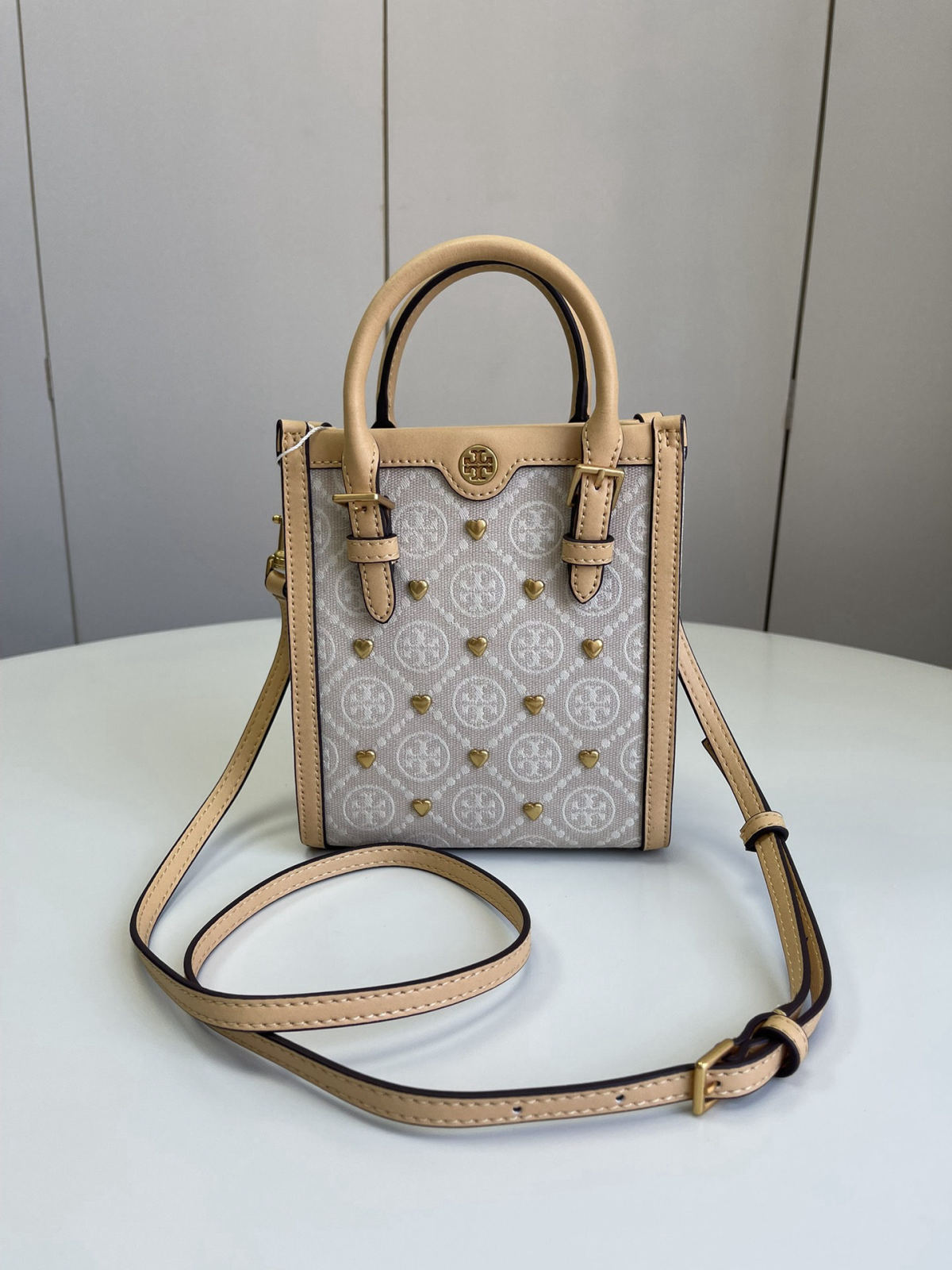 Tory Burch T MONOGRAM JACQUARD MINI NS TOTE