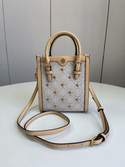 Tory Burch T MONOGRAM JACQUARD MINI NS TOTE
