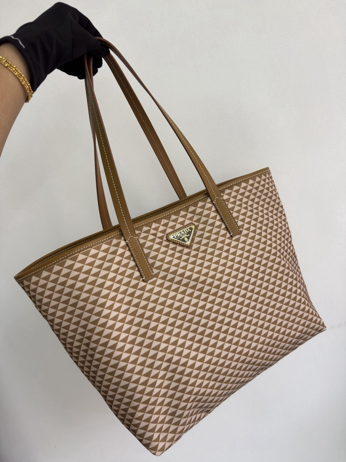 PRADA Tessuto Triangulum Tote Bag