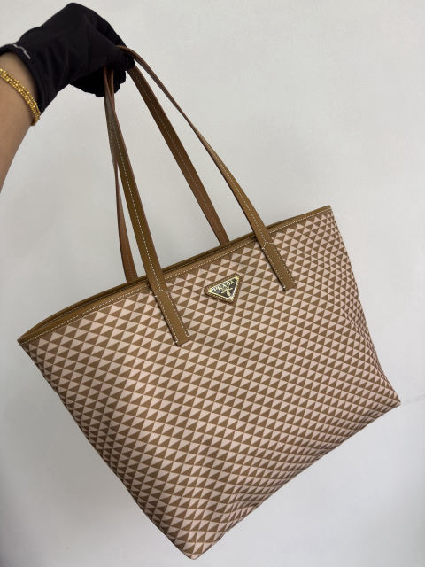 PRADA Tessuto Triangulum Tote Bag