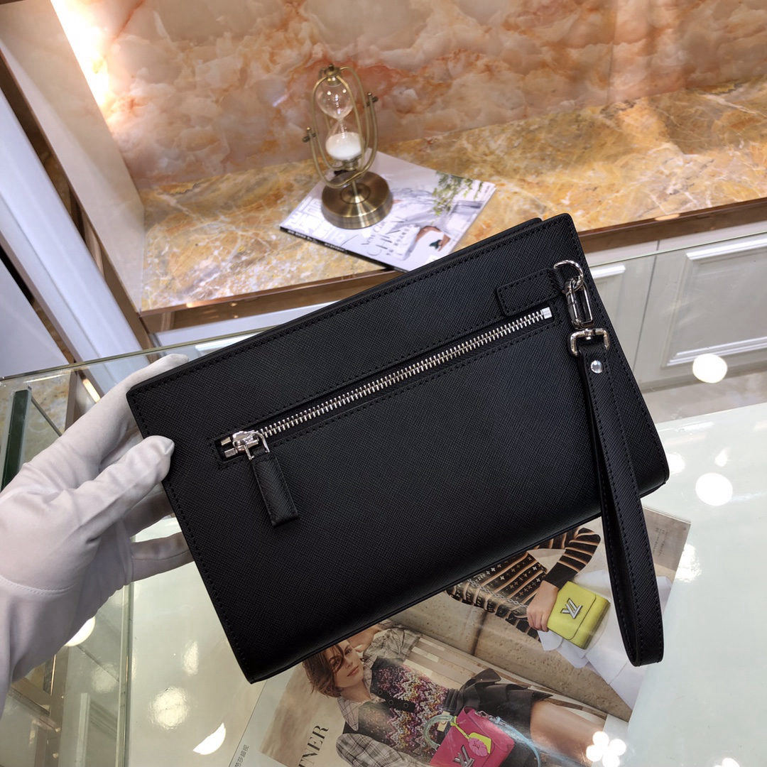 PRADA combination lock clutch