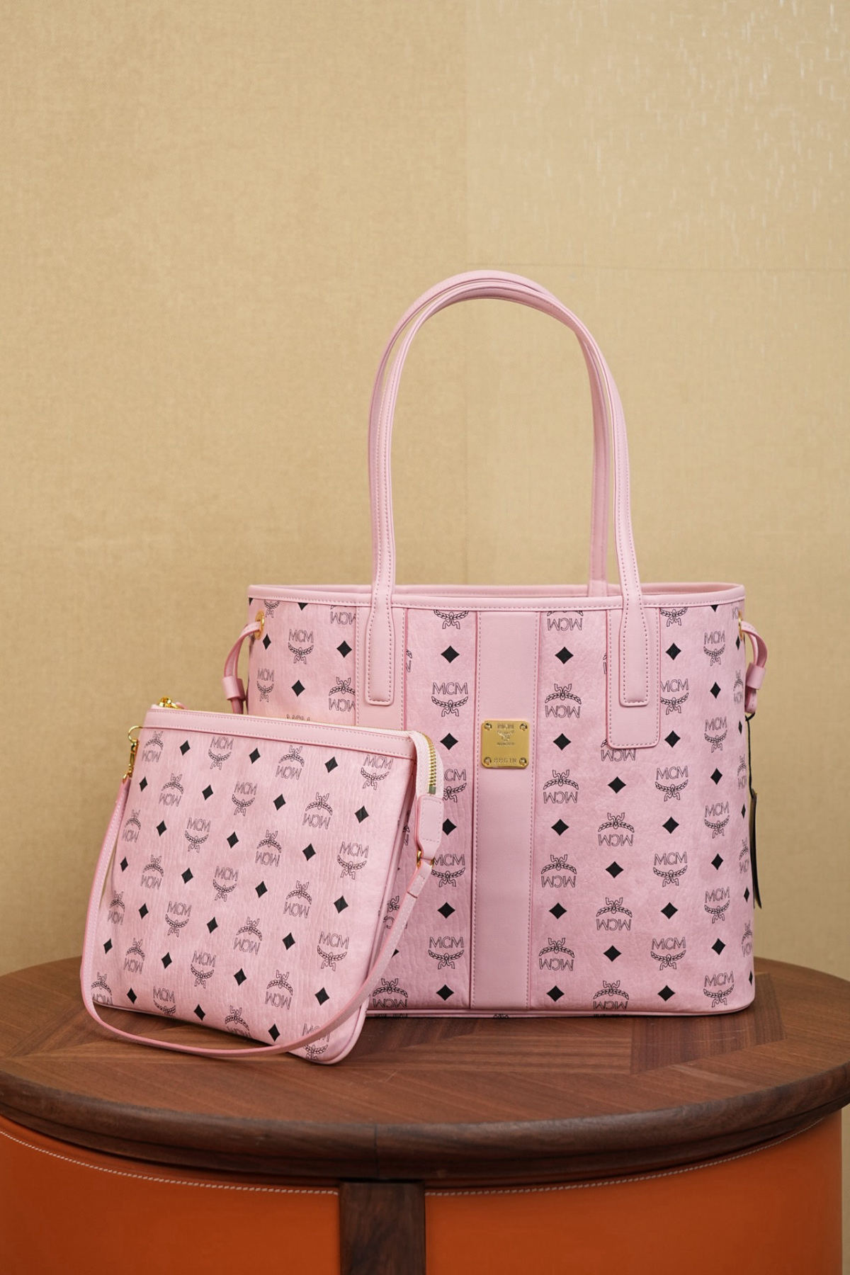 MCM Liz Visetos Medium Reversible Shopping Bag