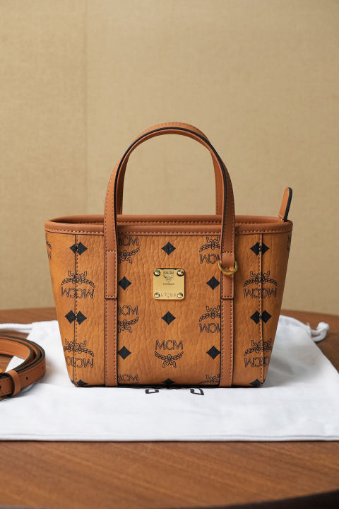 mcm toni visetos x-mini shopping basket