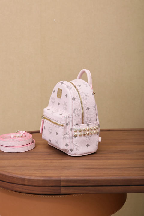 mcm strak visetos cherry blossom pink X-Min backpack