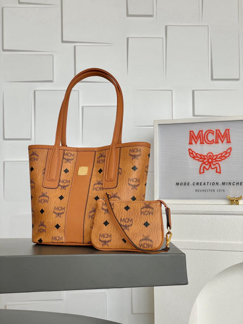 MCM LIZ VISETOS Mini Reversible Shopping Tote Bag