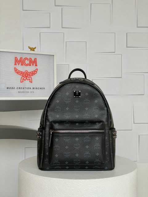MCM STARK VISETOS Medium Studded Backpack