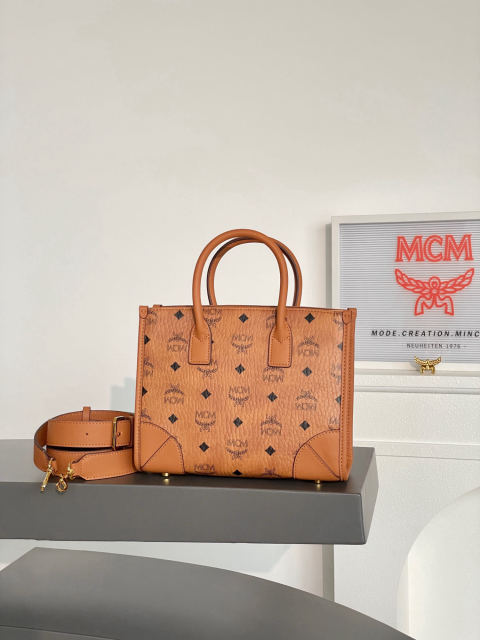 MCM MUNCHEN VISETOS Small Handbag