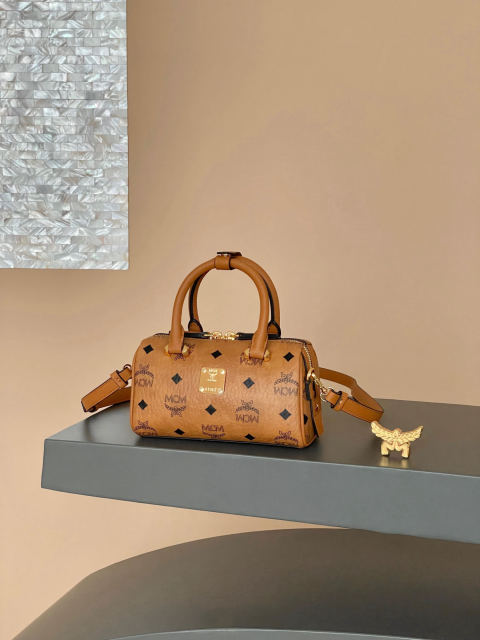 MCM AREN ESSENTIAL ORIGINAL MINI Newly Upgraded Boston Bag