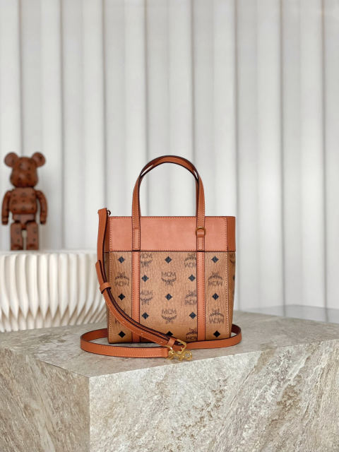MCM AREN VISETOS MINI Mixed Color Block Tote Bag