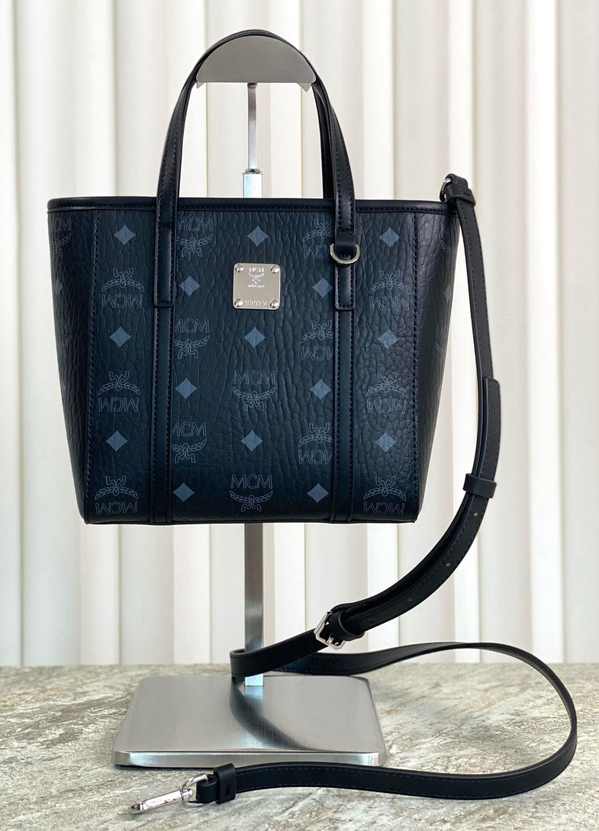 MCM TONI VISETOS MINI Black Shopping Bag/Basket