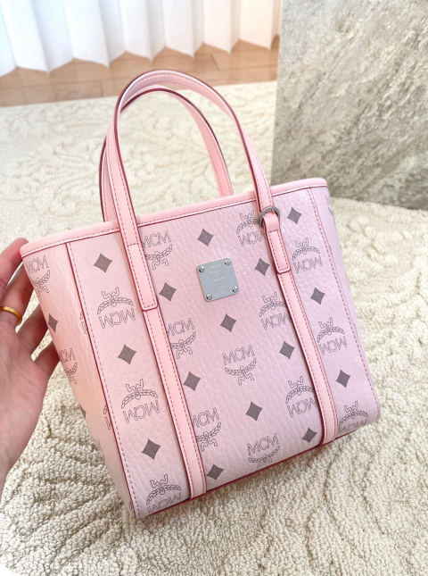 MCM TONI VISETOS MINI Light Pink Shopping Bag/Basket
