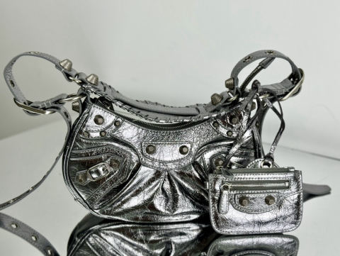 Balenciag Le Cagole half-moon underarm bag