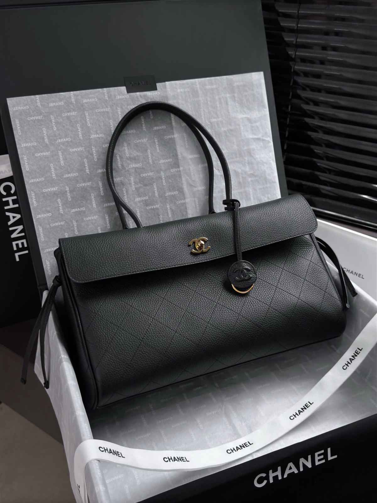 CHANEL Black Baguette Bag