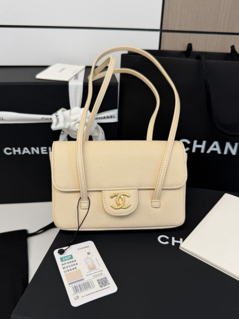 CHANEL runway style long flap handbag