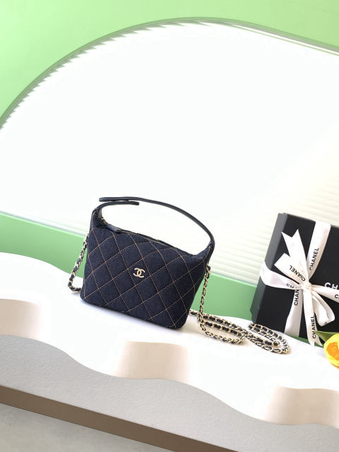 CHANEL Denim Lunchbox Bag