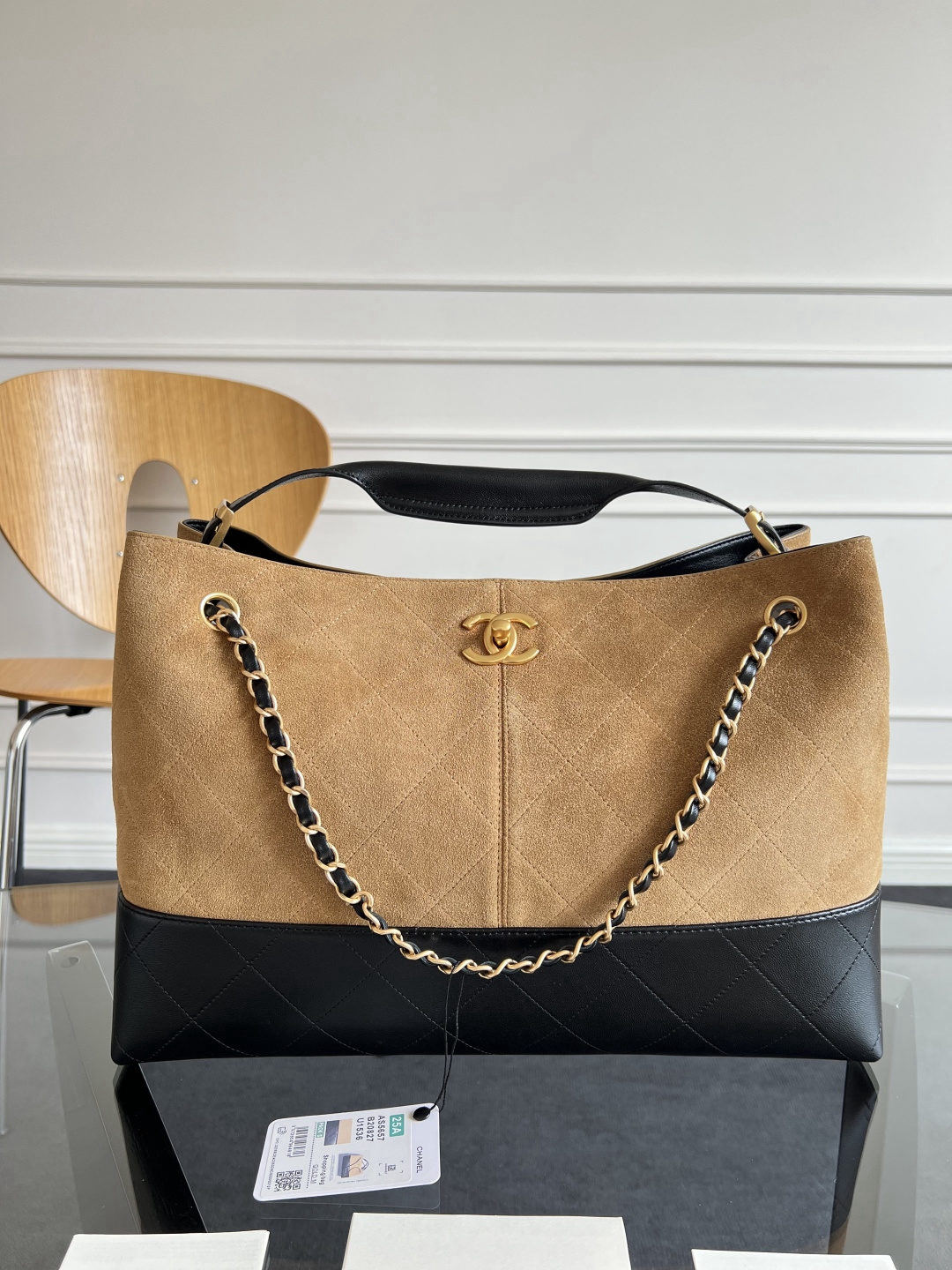 CHANEL suede bag