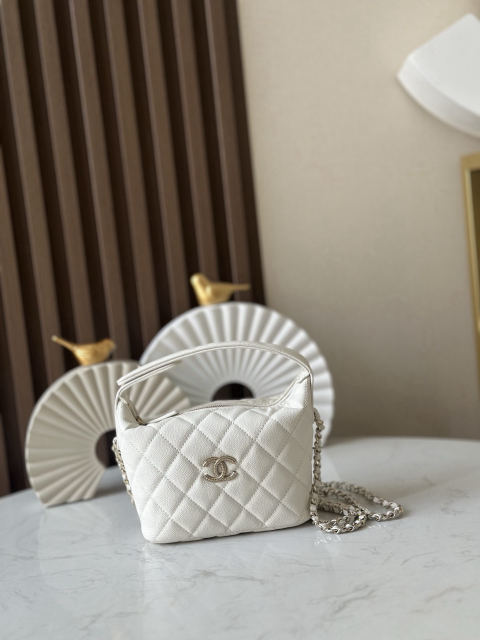 CHANEL embossed buckle lunchbox bag