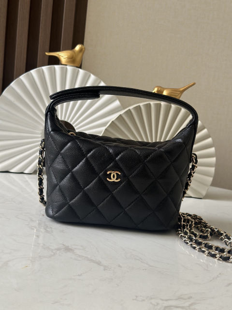 CHANEL Lunch Box Bag - Black & Gold