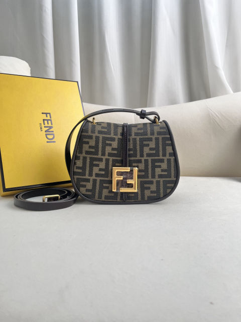 Fendi small crossbody bag in black leather