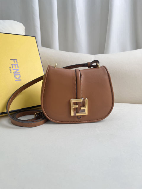 Fendi small crossbody bag in black leather