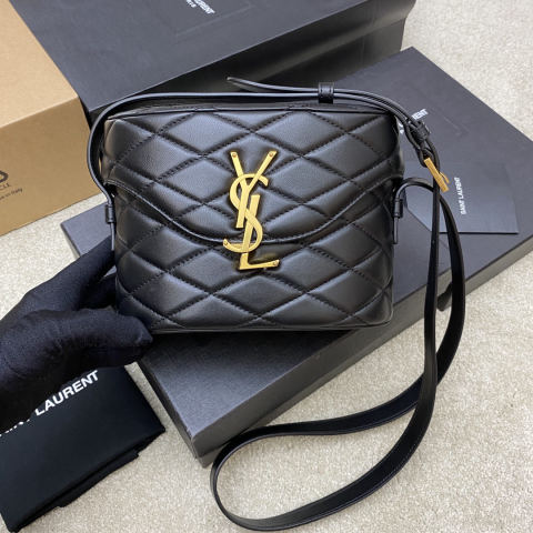 Yves Saint Laurent 2022 Fall/Winter JUNE Quilted Lambskin Leather Box Bag