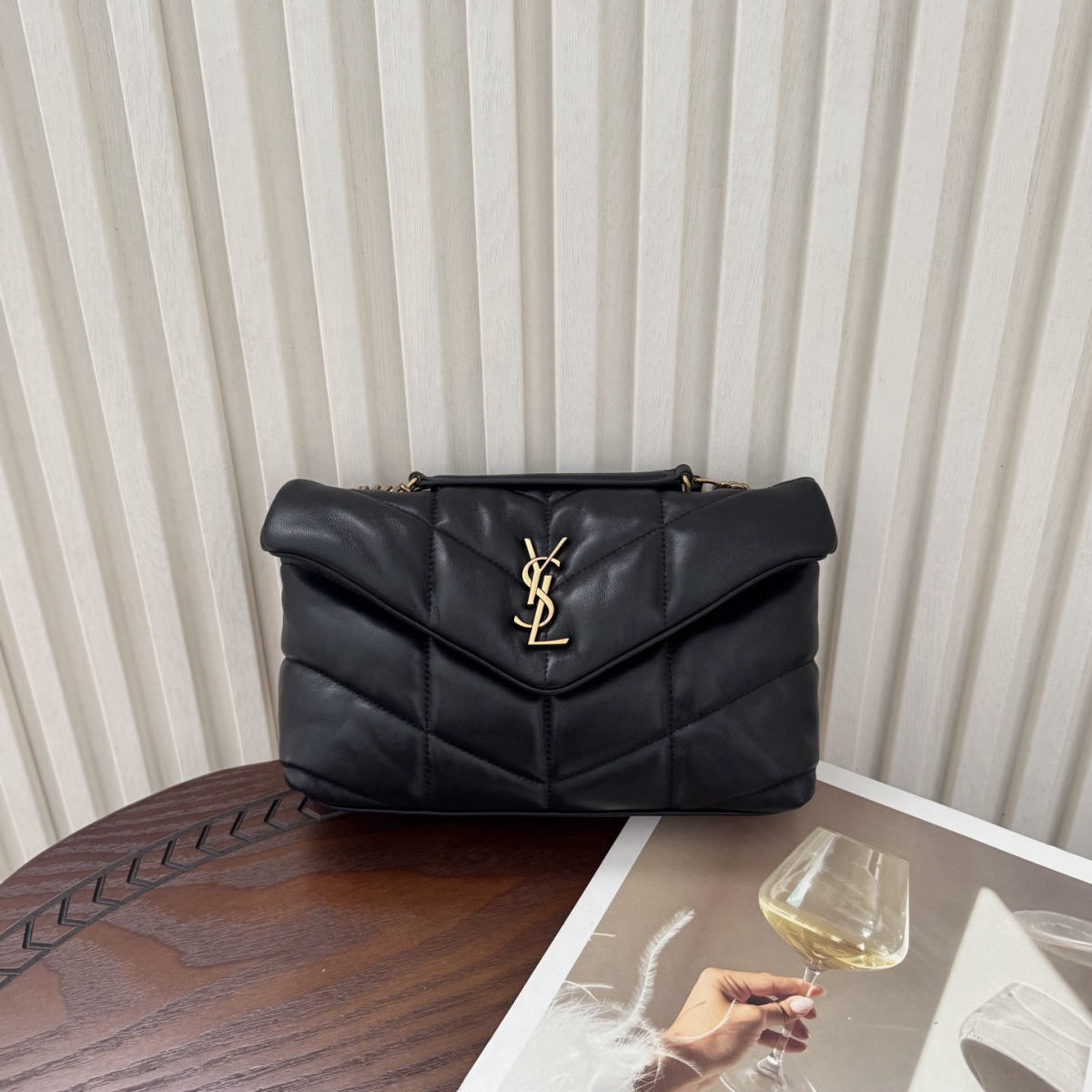 Yves Saint Laurent Louis Puffer Mini Double Chain Terms