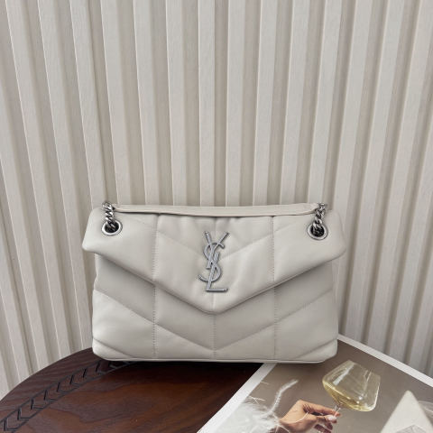 Yves Saint Laurent Louis Puffer Small Quilted Flat Lambskin Bag