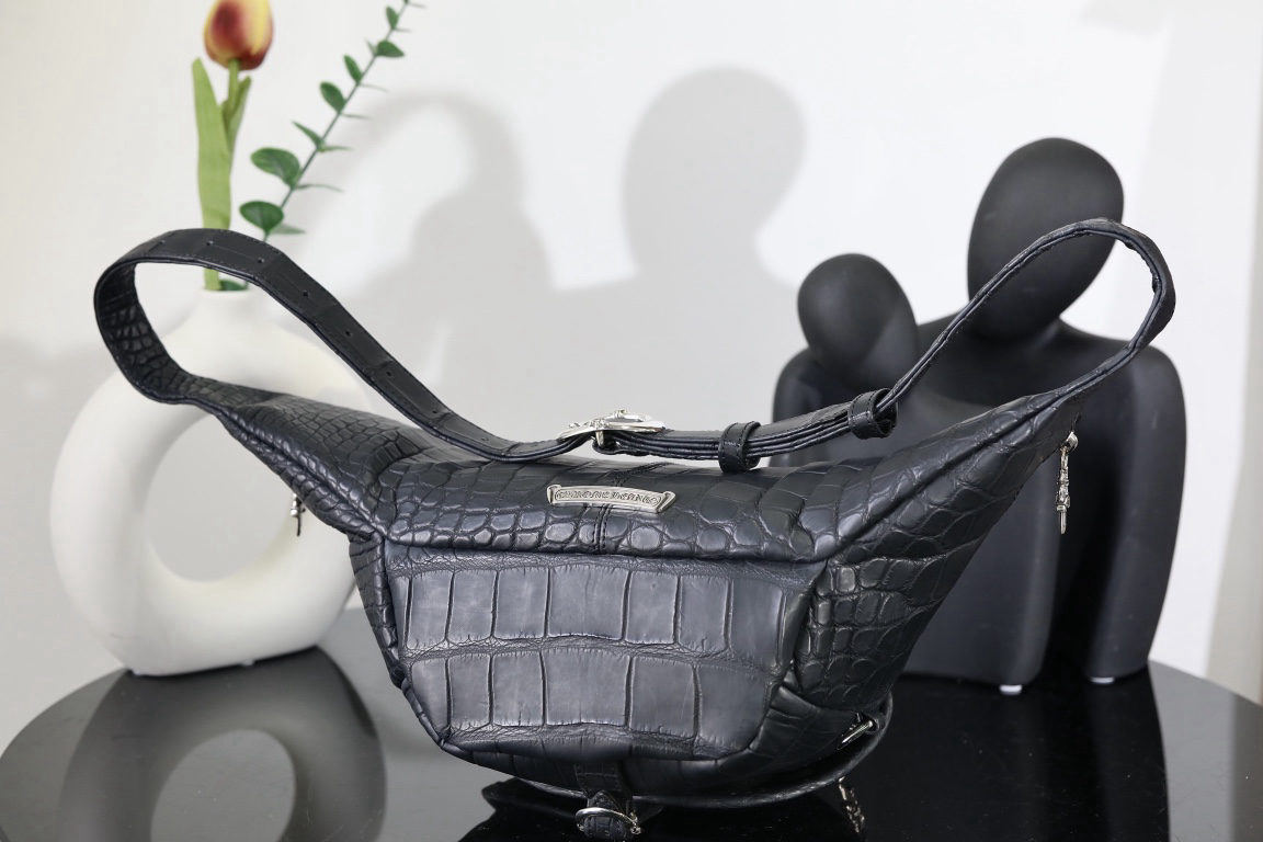 Chrome Hearts Snat Pack Waist Bag/Shoulder Bag in Crocodile Skin