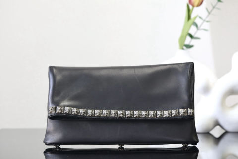 Chrome Hearts Lambskin Studded Evening Bag/Clutch