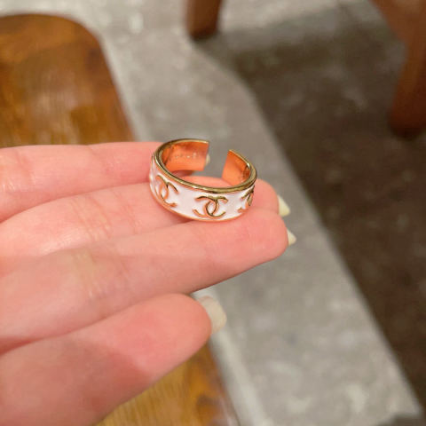 Chanel double C logo ring