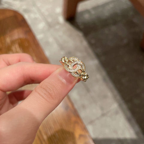 Chanel double C logo ring