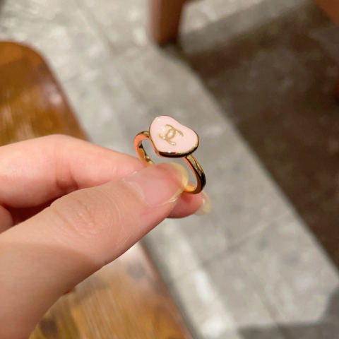 Chanel double C logo ring