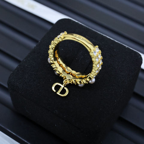 Dior double pearl ring