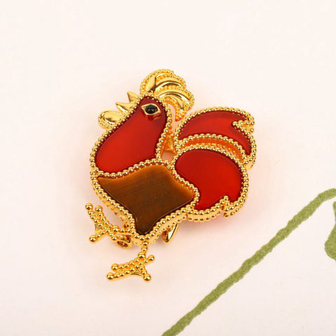Rooster Brooch