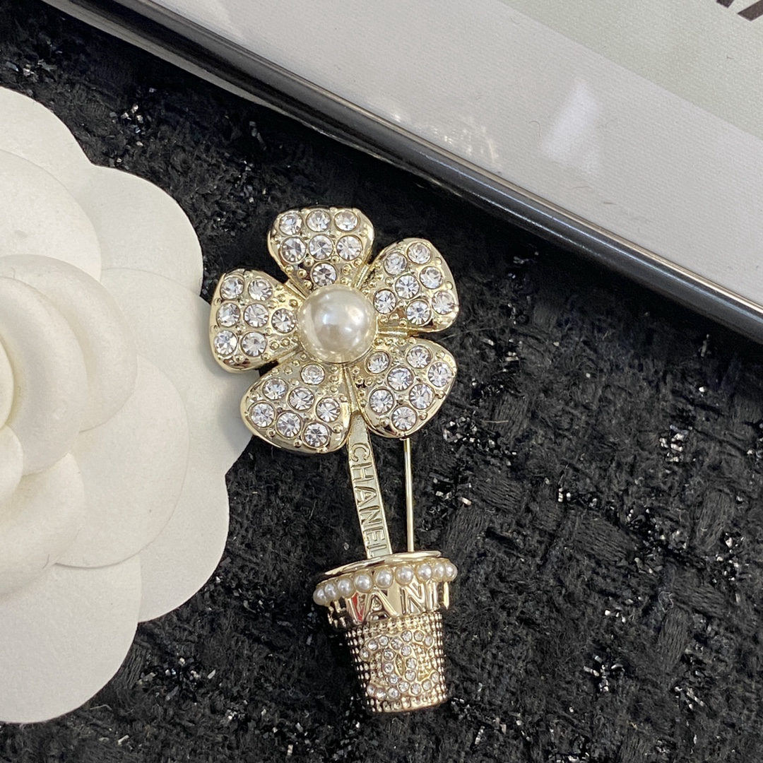 Chanel Flower Pot Brooch