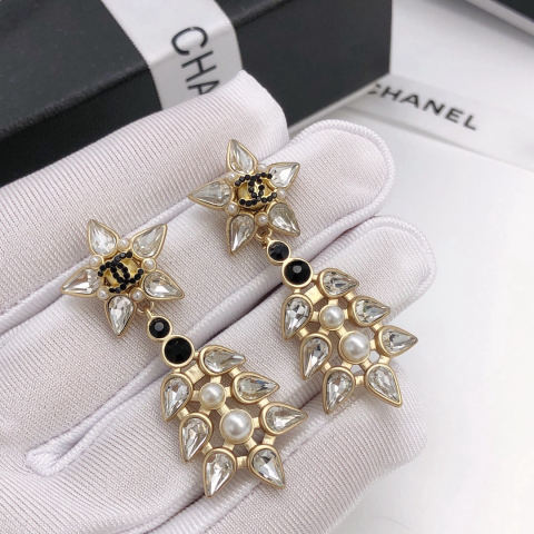 Chanel fishtail earrings