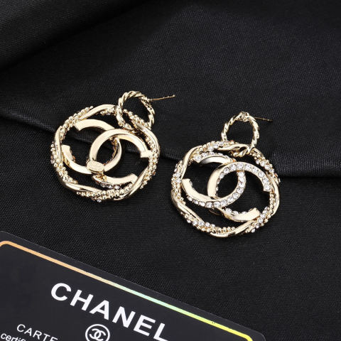 Chanel double C hoop earrings