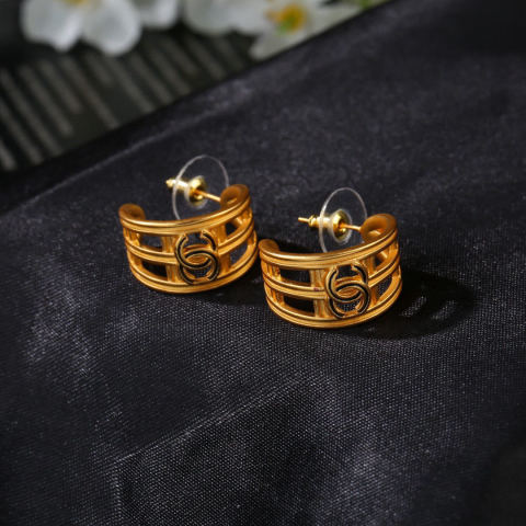 Chanel vintage metal earrings