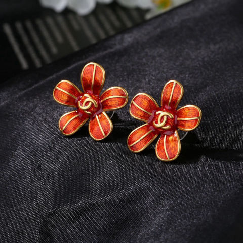 Chanel vintage metal earrings