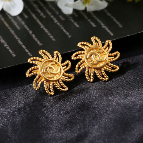 Chanel vintage metal earrings