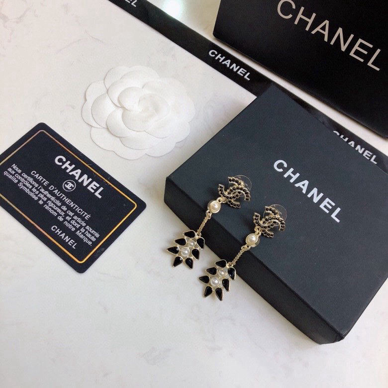 Chanel classic logo Chanel earrings