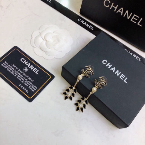 Chanel classic logo Chanel earrings