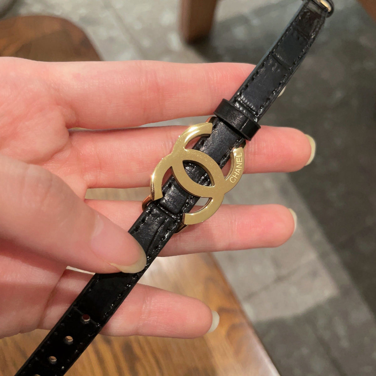 Chanel leather bracelet