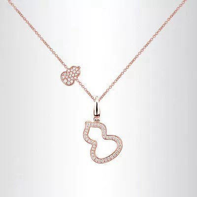 Classic gourd-shaped openwork necklace