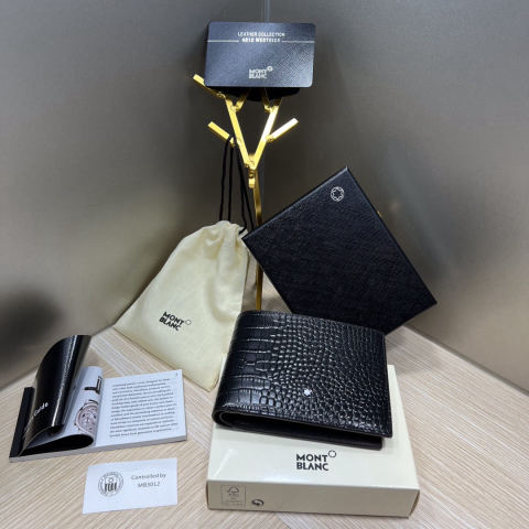 MONTBLANC Crocodile Pattern Men's Wallet