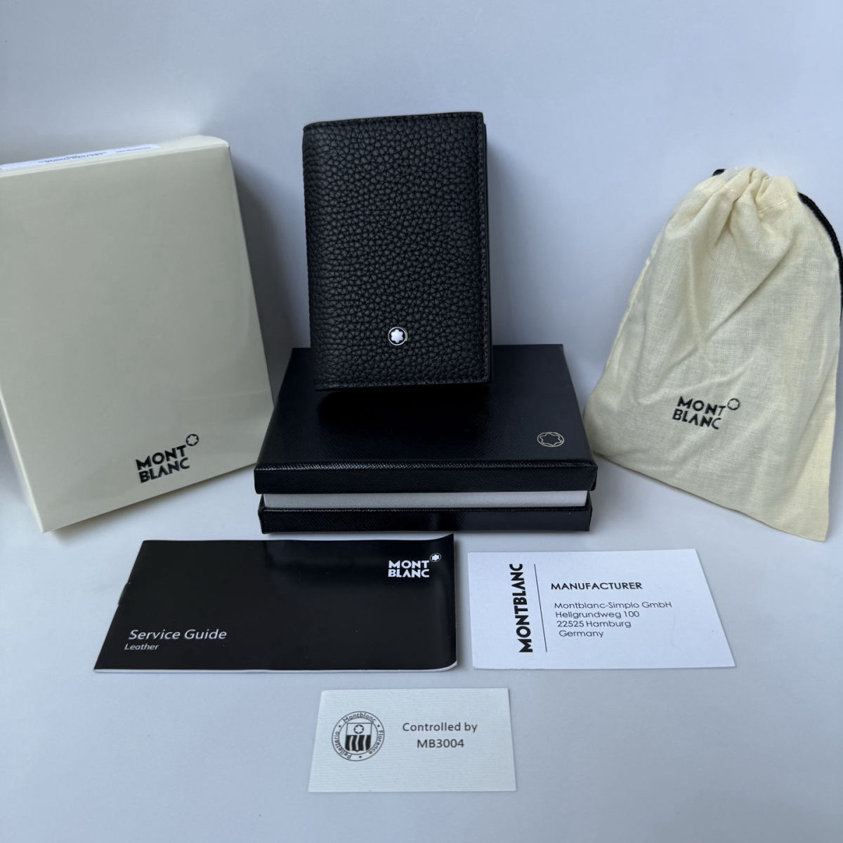 MONTBLANC Soft Leather Textured Business Card Holder