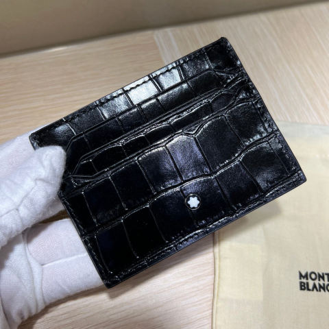 MONTBLANC alligator-print card holder