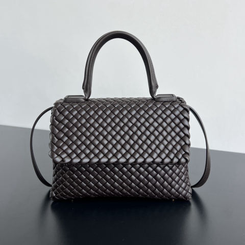 Bottega Veneta Fall/Winter Patti Top Handle Woven Flap Handbag